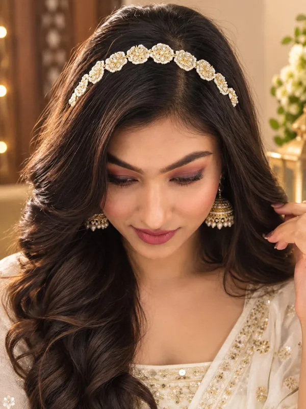 Elegant_Floral_Kundan_Headband_for_Women_|_Pearl_&_Golden_Stone_Hairband_|_Traditional_Hair_Accessory_for_Wedding,_Festive_&_Party_Wear