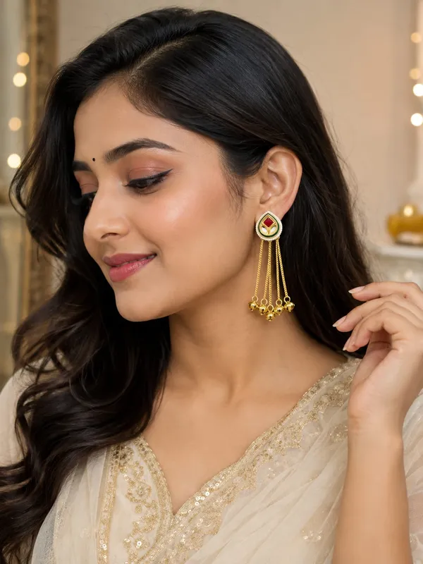 Gold_Plated_Kashmiri_Long_Chain_Jhumka_Earrings_for_Women_&_Girls_|_Kundan_Tassel_Jhumki_|_Traditional_Ethnic_Earrings_for_Wedding,_Festive_&_Party_Wear