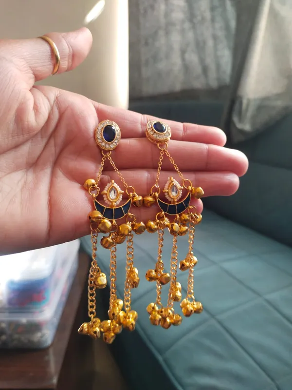 Handmade_Blue_Kashmiri_Chandbali_Earrings_for_Women_|_Long_Ghungroo_Tassel_Earrings_|_Ethnic_Wedding_&_Party_Wear_Jewellery