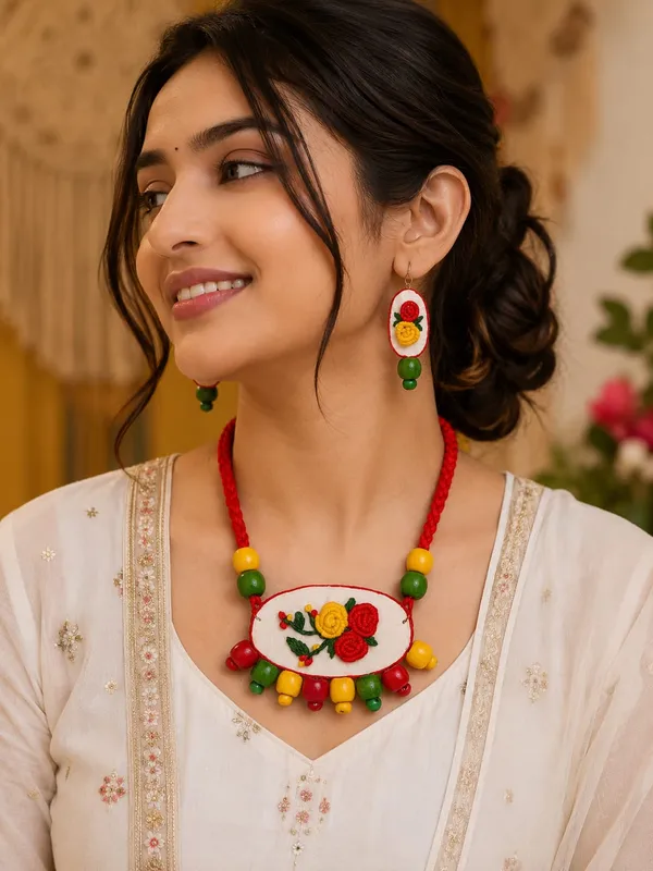 Handmade_Floral_Embroidered_Necklace_Set_for_Women_|_Thread_Work_Necklace_with_Matching_Earrings_|_Boho_Ethnic_Statement_Jewellery_|_Lightweight_Handmade_Fashion_Jewellery