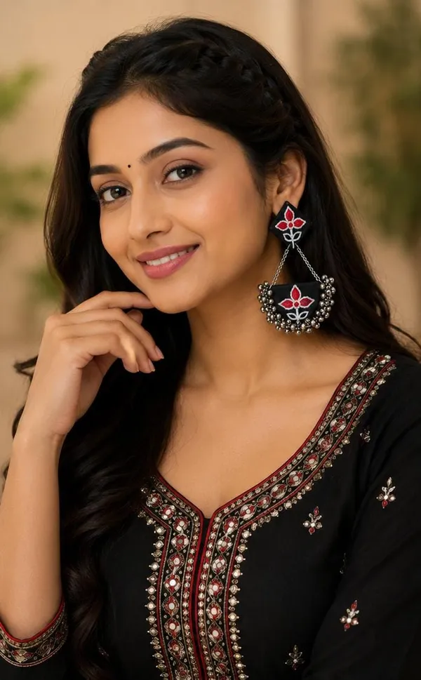 Handmade_Traditional_Floral_Chandbali_Earrings_for_Women_|_Black_Fabric_Statement_Earrings_|_Ethnic_Party_&_Festive_Jewellery
