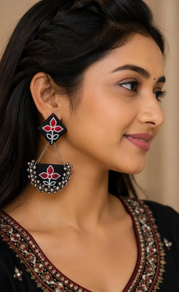 Handmade_Traditional_Floral_Chandbali_Earrings_for_Women_|_Black_Fabric_Statement_Earrings_|_Ethnic_Party_&_Festive_Jewellery