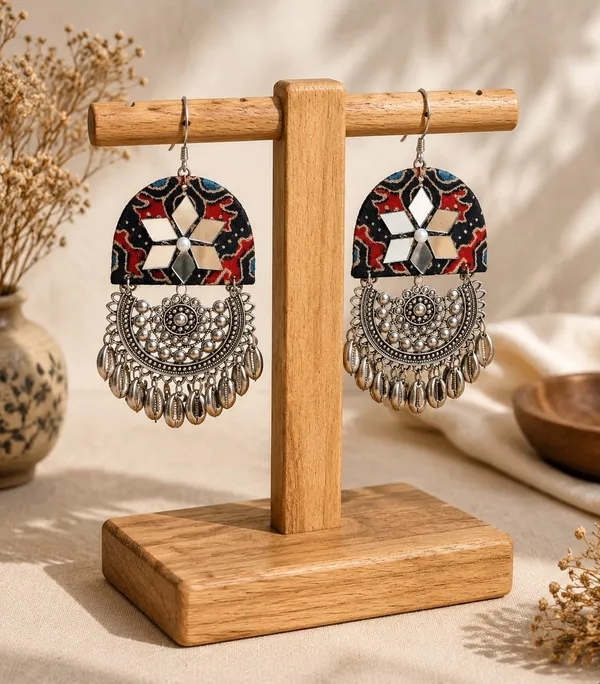 Traditional_Mirror_Jhumka_Earrings_for_Women_|_Oxidised_Silver_Boho_Statement_Earrings_|_Ethnic_Party_&_Festive_Jewellery