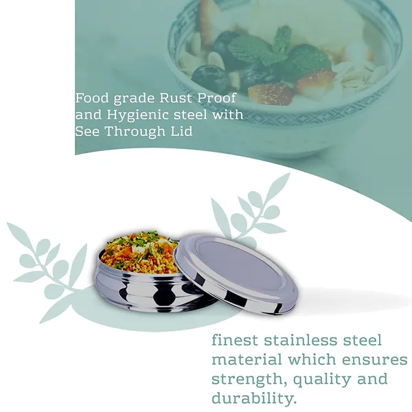 Silver_Stainless_Steel_Puri_&_Roti_Dabba_Canister_|Storage_Box_Container_|_Chocolate_Chapati_Dabba/Utility_Box_1.2_Liters_/_16Cm,_Size_10