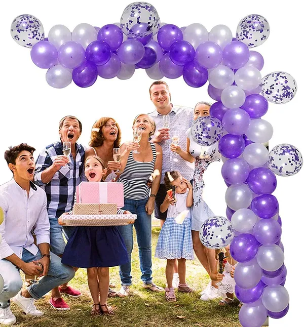 White_&_Purple_Diy_Balloon_Arch_Garland_Kit_(112_Pcs)