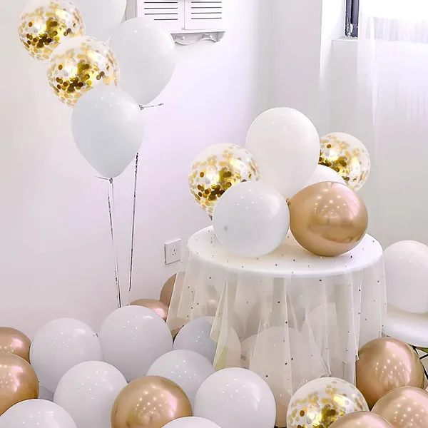 White_&_Gold_Latex_Metallic_Confetti_Balloons_|_For_Wedding_Birthday_Anniversary_Celebrations_Valentines_Day_Party_Decoration_(120_Pcs)_(12_In_|_10_In_|_5_In)
