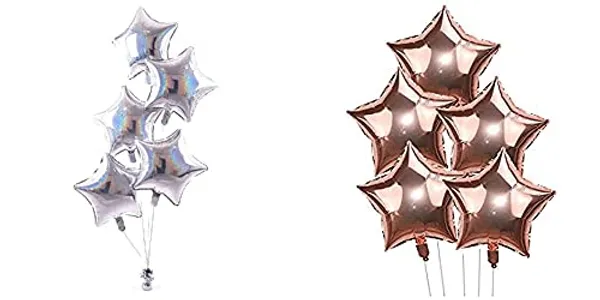 Silver_&_Rose_Gold_Star_Shape_Party_Decorative_Foil_Balloon_|_For_Boys_Or_Girls_|_Anniversary_|_Wedding_|_Birthday_Decoration_(Pack_Of_10)_(18_Inch)