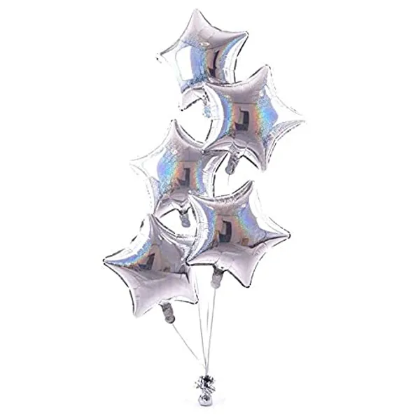 Silver_&_Rose_Gold_Star_Shape_Party_Decorative_Foil_Balloon_|_For_Boys_Or_Girls_|_Anniversary_|_Wedding_|_Birthday_Decoration_(Pack_Of_10)_(18_Inch)