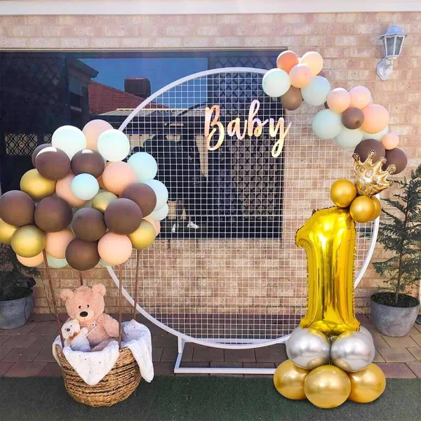 Multicolor_Crown_&_Foil_Balloons_|_For_1St_Birthday_Celebration_(Number_1)_(32_Inch)
