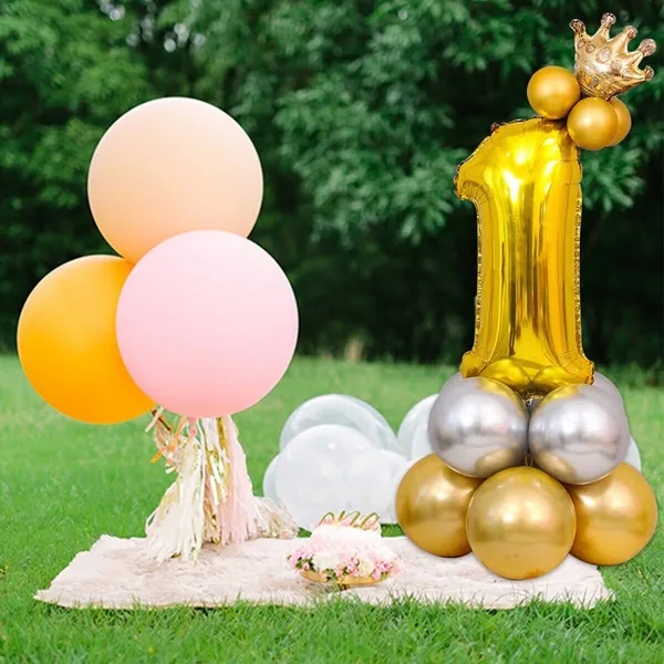 Multicolor_Crown_&_Foil_Balloons_|_For_1St_Birthday_Celebration_(Number_1)_(32_Inch)