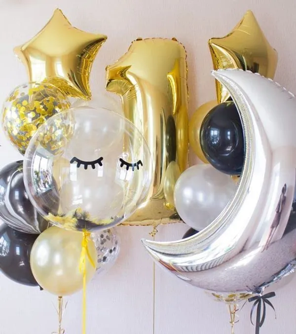 Multicolor_Moon_And_Star_Balloons_|_For_1St_Birthday_Celebration_(Number_1)_(32_Inch)_(16_Pcs)