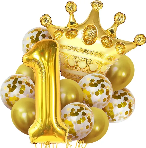 Multicolor_Crown_&_Foil_Balloons_|_For_1St_Birthday_Celebration_(Number_1)_(32_Inch)_(12_Pcs)