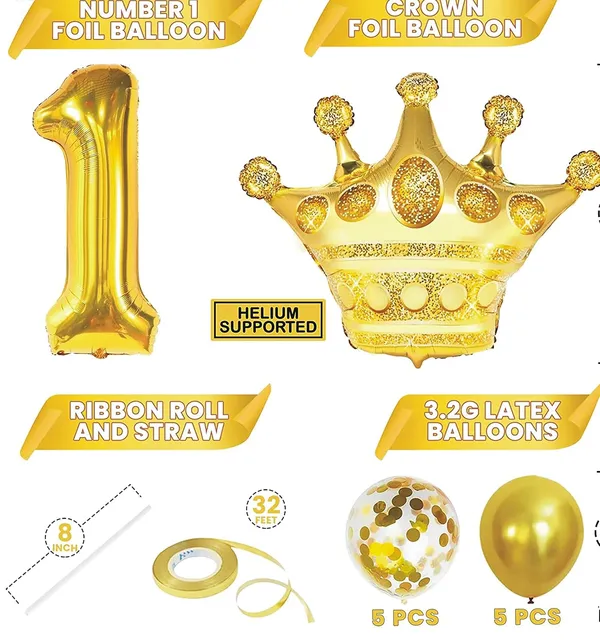 Multicolor_Crown_&_Foil_Balloons_|_For_1St_Birthday_Celebration_(Number_1)_(32_Inch)_(12_Pcs)