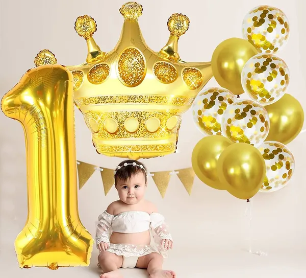 Multicolor_Crown_&_Foil_Balloons_|_For_1St_Birthday_Celebration_(Number_1)_(32_Inch)_(12_Pcs)