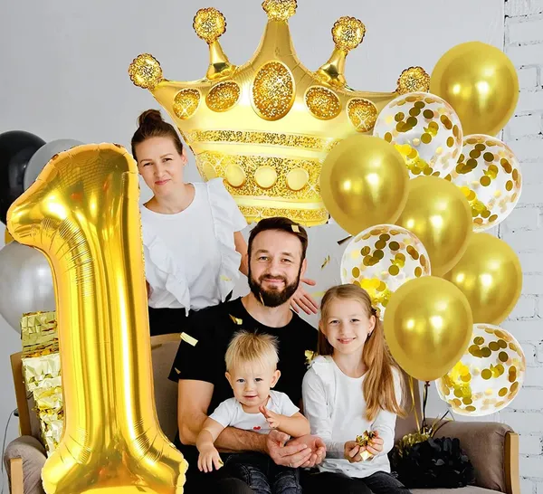 Multicolor_Crown_&_Foil_Balloons_|_For_1St_Birthday_Celebration_(Number_1)_(32_Inch)_(12_Pcs)