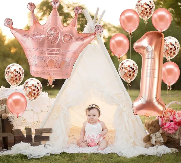 Multicolor_Crown_&_Foil_Balloons_|_For_1St_Birthday_Celebration_(Number_1)_(32_Inch)_(12_Pcs)
