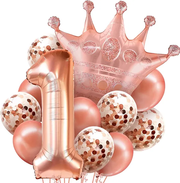 Multicolor_Crown_&_Foil_Balloons_|_For_1St_Birthday_Celebration_(Number_1)_(32_Inch)_(12_Pcs)
