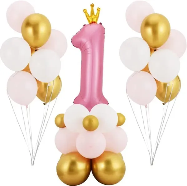 Multicolor_Crown_&_Foil_Balloons_|_For_1St_Birthday_Celebration_(Number_1)_(32_Inch)