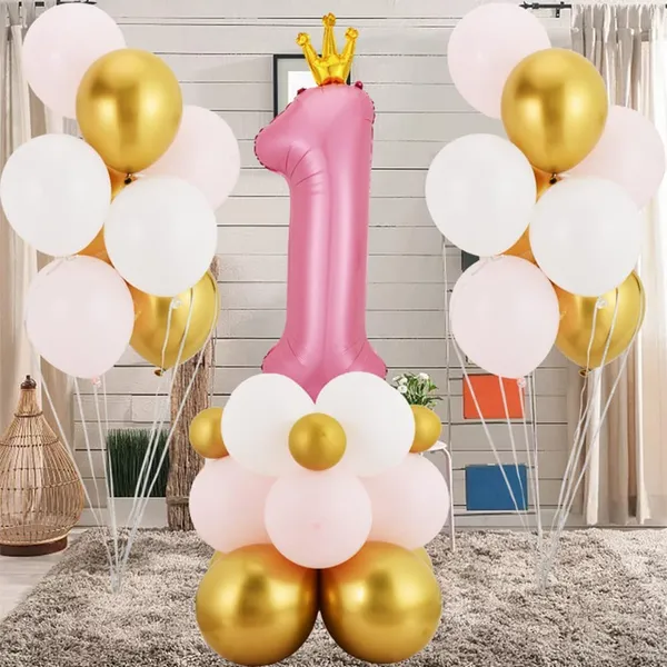 Multicolor_Crown_&_Foil_Balloons_|_For_1St_Birthday_Celebration_(Number_1)_(32_Inch)