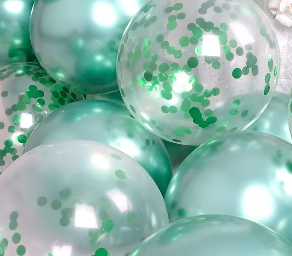 Green_Chrome_Confetti_Latex_Balloons_And_Ribbons_Decorations_Set_(Pack_Of_42)_(64_Ft_Ribbon)_(12_Inch)