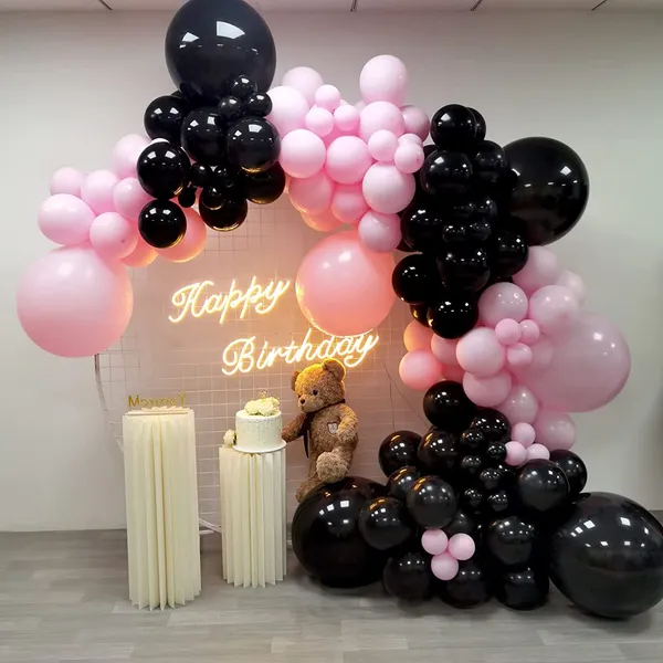 Pink_&_Black_Latex_Balloons_Arch_Kit_|_For_Baby_Shower_Bridal_Shower_Birthday_Party_Decors_(105_Pcs)_(18_In_|_10_In)