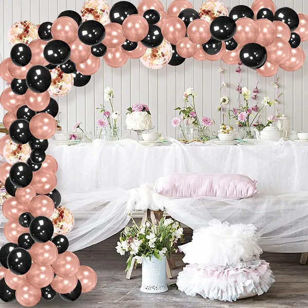 Rose_Gold_And_Black_Confetti_Latex_Balloon_Party_Decorations_|_For_Birthday_Bridal_Wedding_Shower_Decor_Theme_Party_Decor_(112_Pcs)