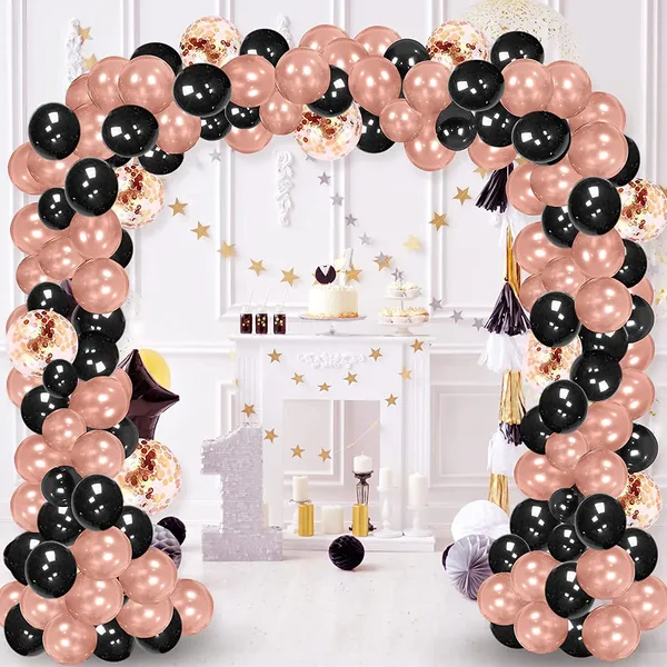 Rose_Gold_And_Black_Confetti_Latex_Balloon_Party_Decorations_|_For_Birthday_Bridal_Wedding_Shower_Decor_Theme_Party_Decor_(112_Pcs)