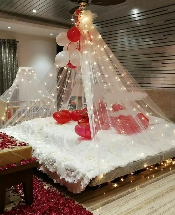 White_&_Red_Heart_Shape_Balloons_Net_Backdrop_Led_Light_|_For_Party_Decoration_(10Ft_X_5Ft)_(71_Pcs)