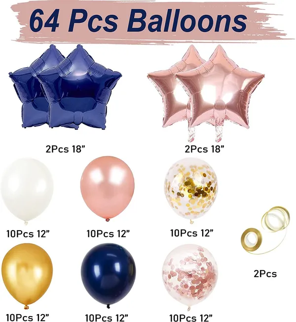 Navy_Blue_&_Rose_Gold_Star_Foil_Balloons_|_For_Birthday_Baby_Bridal_Shower_Wedding_Party_Decorations_(64_Pcs)_(12_Inch)