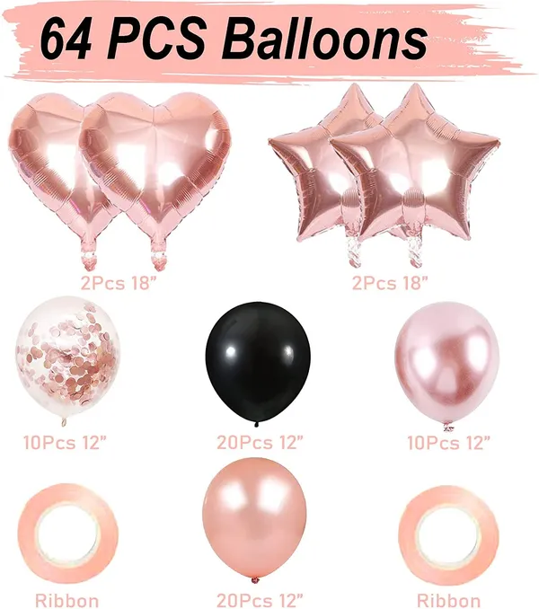Rose_Gold_Star_Heart_Foil_Balloons_|_For_Girls_Women_Birthday_Bridal_Shower_Wedding_Party_Decorations_(64_Pcs)_(12_Inch)