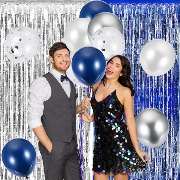 Silver_&_Navy_Blue_Confetti_Balloons_2_Pieces_Foil_Metallic_Fringe_Curtains_|_For_Birthday_Wedding_Party_(40_Pcs)