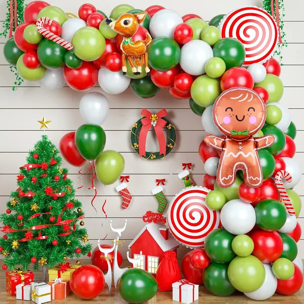 Red_Green_White_Gingerbread_Man_Christmas_Reindeer_Mylar_Balloon_|_For_Christmas_Party_Decorations_New_Year_Holiday_Party_Supplies_(111_Pcs)