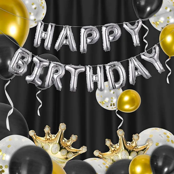 Gold_And_Black_Metallic_Chrome_Latex_Balloons_|_For_Kids_Birthday_Wedding_Decorations