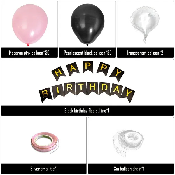 Pink_And_Black_Metallic_Chrome_Latex_Balloons_|_For_Kids_Birthday_Wedding_Decorations