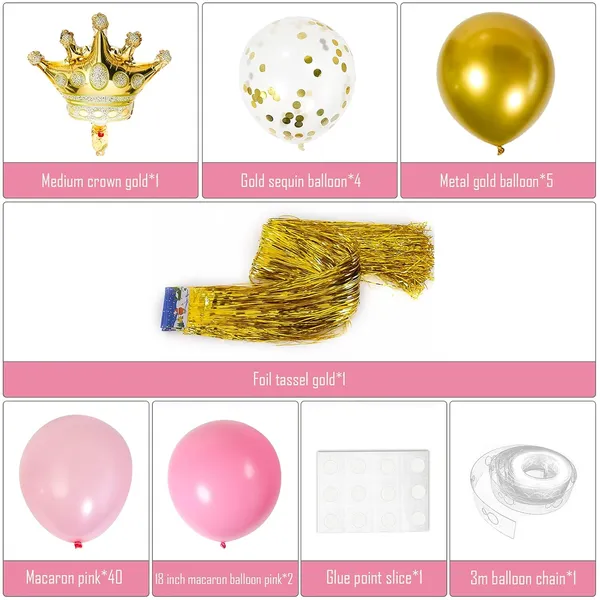 Pink_And_Gold_Metallic_Chrome_Latex_Balloons_|_For_Kids_Birthday_Wedding_Decorations