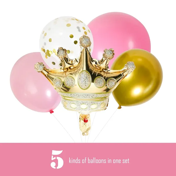 Pink_And_Gold_Metallic_Chrome_Latex_Balloons_|_For_Kids_Birthday_Wedding_Decorations