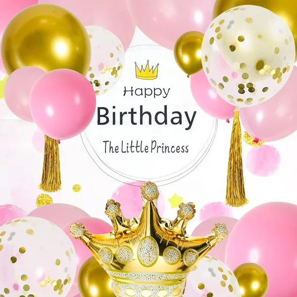 Pink_And_Gold_Metallic_Chrome_Latex_Balloons_|_For_Kids_Birthday_Wedding_Decorations