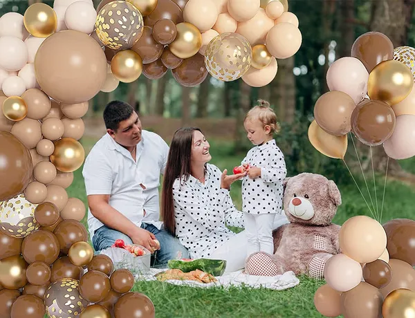 Brown_Nude_&_Gold_Balloons_|_For_Teddy_Bear_Baby_Shower_Jungle_Safari_Birthday_Party_Decorations_|_For_Kids(Plastic)_(140_Pcs)_(12_Inch_|_10_Inch)