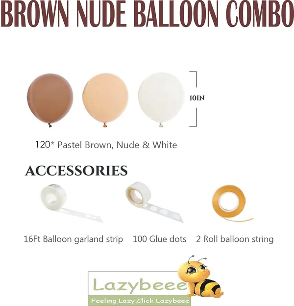 Brown_Nude_&_Peach_Rubber_Balloon_|_For_Baby_Shower_Birthday_Wedding_Decorations_Bear_Safari_Woodland_Party_Supplies_(124_Pcs)