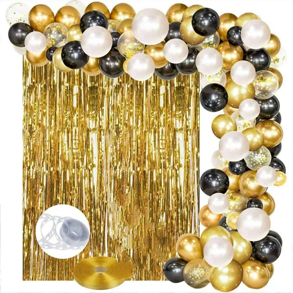 Golden_&_Black_Garland_Arch_Foil_Curtain_Birthday_Decoratio_Supplies_(Pack_Of_114)
