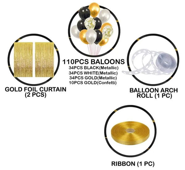 Golden_&_Black_Garland_Arch_Foil_Curtain_Birthday_Decoratio_Supplies_(Pack_Of_114)