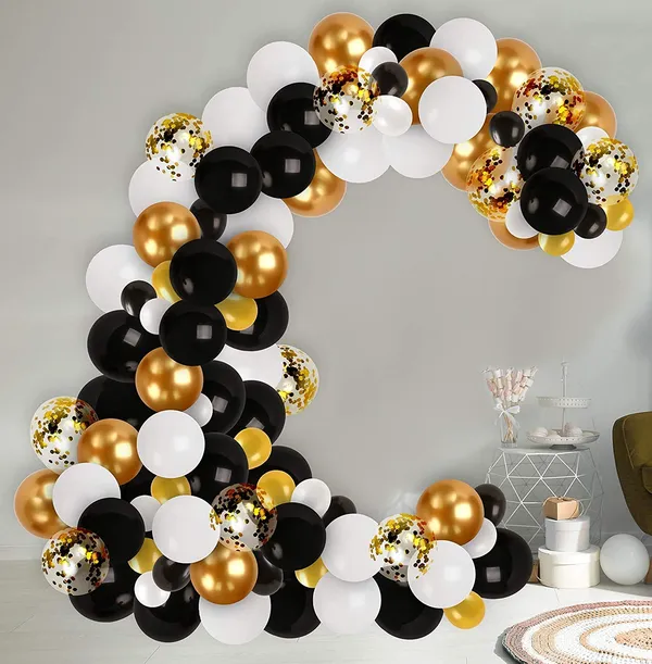 White_Black_&_Gold_Balloons_Arc_Combo_|_For_Anniversary_Wedding_Birthday_Decoration_(101_Pcs)