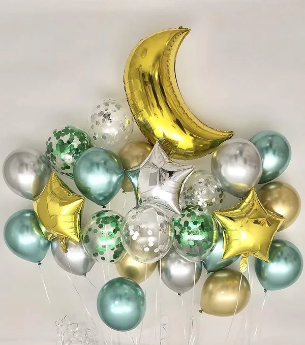 Chrome_Green_&_Gold_Moon_And_Star_Bouquet_Balloons_|_For_Your_Party_Celebration_|_Twinkle_Little_Star_Baby_Shower_Birthday_Decoration_Kit_(24_Pcs)