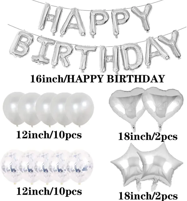 Silver_10Th_Birthday_Party_Decorations_|_Curtains_Latex_And_Confetti_Balloons_|_Number_Foil_Balloons_(32_Inch)
