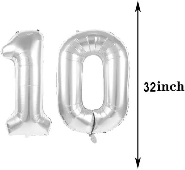 Silver_10Th_Birthday_Party_Decorations_|_Curtains_Latex_And_Confetti_Balloons_|_Number_Foil_Balloons_(32_Inch)