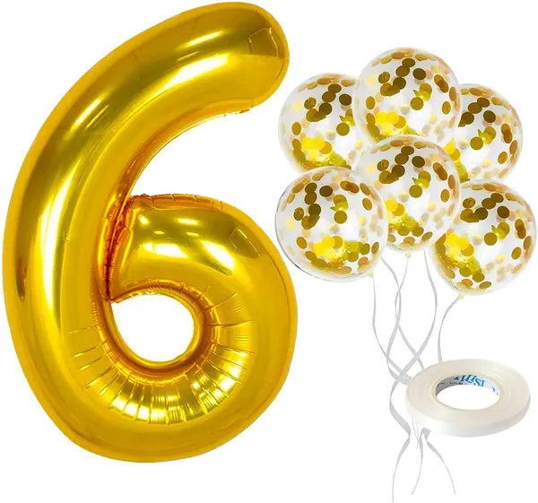 Golden_Confetti_Balloons_|_For_Birthday_(Number_6)