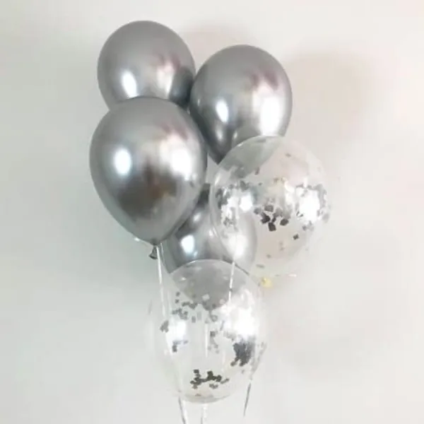 Silver_Chrome_Confetti_Latex_Balloons_And_Ribbons_Decorations_Set_(Pack_Of_42)_(64_Ft_Ribbon)_(12_Inch)