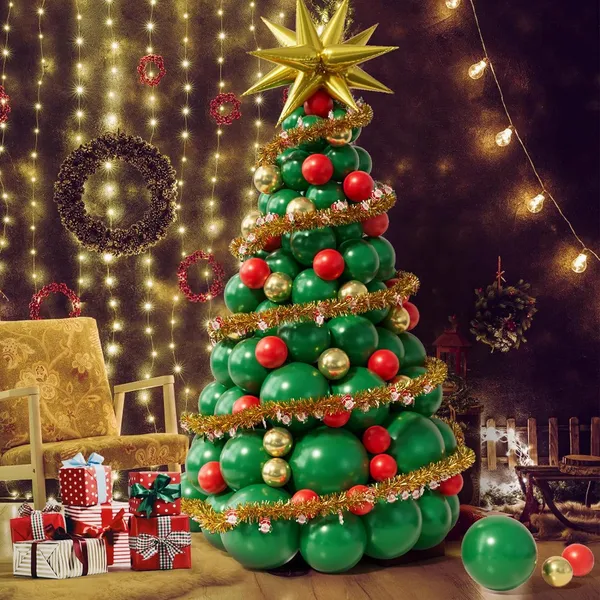 Green_Red_&_Gold_Balloon_Garland_Arch_Kit_Tree_With_Starburst_Balloons_|_For_Christmas_Party_Decorations_Birthday_Party_Supplies