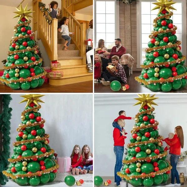 Green_Red_&_Gold_Balloon_Garland_Arch_Kit_Tree_With_Starburst_Balloons_|_For_Christmas_Party_Decorations_Birthday_Party_Supplies
