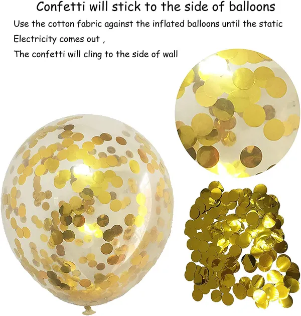 White_&_Rose_Gold_Latex_Metallic_Chrome_Confetti_Party_Balloons_|_For_Birthday_Bridal_Wedding_Graduation_Decor_(50_Pcs)